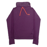 UNDER ARMOUR Loose Fit Womens Sweatshirt Pink Roll Neck XS