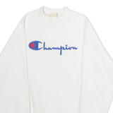 CHAMPION Mens Sweatshirt White High Neck XS
