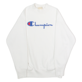 CHAMPION Mens Sweatshirt White High Neck XS