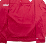 CHAMPION University Of Indiana Hoosiers Mens Sweatshirt Red 1/4 Zip USA L