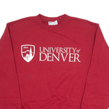 CHAMPION University Of Denver Mens Sweatshirt Red Crew Neck M