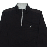 NAUTICA Mens Sweatshirt Black 1/4 Zip L