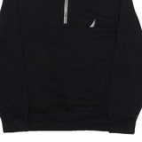 NAUTICA Mens Sweatshirt Black 1/4 Zip L