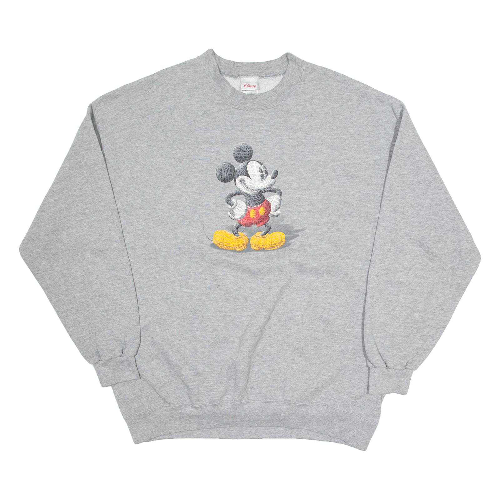 DISNEY Mickey Mouse Mens Sweatshirt Grey Crew Neck 2XL