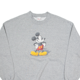 DISNEY Mickey Mouse Mens Sweatshirt Grey Crew Neck 2XL