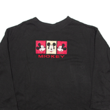 DISNEY Mickey Womens Sweatshirt Black Crew Neck XL