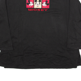 DISNEY Mickey Womens Sweatshirt Black Crew Neck XL