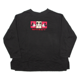 DISNEY Mickey Womens Sweatshirt Black Crew Neck XL