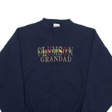 NU SPORT Clemson University Grandad Mens Sweatshirt Blue Crew Neck USA XL