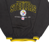 LOGO ATHLETIC Pittsburgh Steelers Mens Sweatshirt Grey Crew Neck USA S