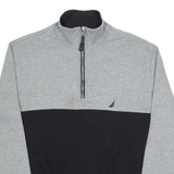 NAUTICA Mens Sweatshirt Black 1/4 Zip M