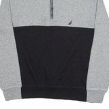 NAUTICA Mens Sweatshirt Black 1/4 Zip M