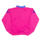 Colourblock Womens Sweatshirt Pink Collared 90s M