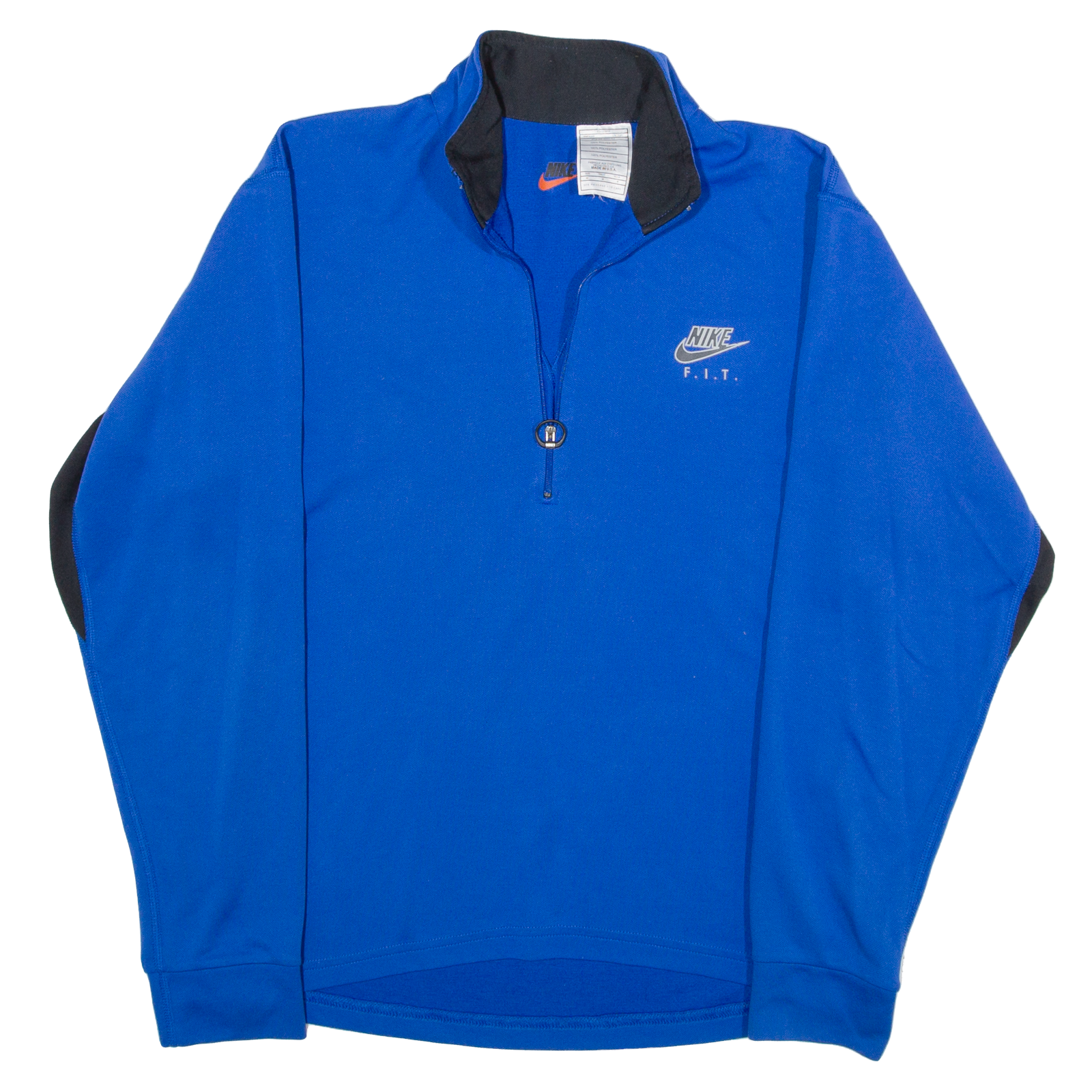 NIKE F.I.T. Mens Sweatshirt Blue 1/4 Zip M