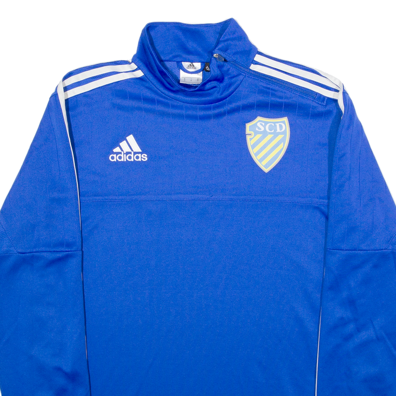ADIDAS SCD Mens Sweatshirt Blue 1/4 Zip M