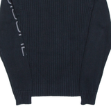JACK & JONES Mens Jumper Black Tight Knit M