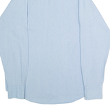LEE Western Mens Plain Shirt Blue 90s Long Sleeve M