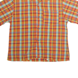 NICK CARTER Mens Shirt Orange 90s Check XXS