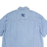 DAGMAR HAUSER Womens Denim Shirt Blue 90s Floral UK 14