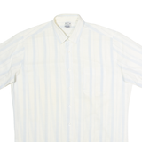 Mens Shirt Cream 90s Striped XL