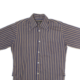 CLAUDIO BERRUTI Mens Shirt Blue 90s Striped S