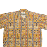 VIRVUE REID Mens Shirt Gold 90s Crazy Pattern L