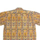 VIRVUE REID Mens Shirt Gold 90s Crazy Pattern L
