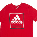 ADIDAS Mens T-Shirt Red L