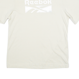 REEBOK Oversized Womens T-Shirt Beige S
