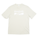 REEBOK Oversized Womens T-Shirt Beige S