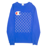 CHAMPION Heritage Mens T-Shirt Blue Long Sleeve L