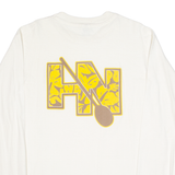 ANVIL Workwear Mens T-Shirt Cream Long Sleeve L