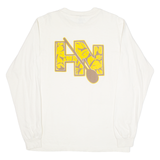 ANVIL Workwear Mens T-Shirt Cream Long Sleeve L