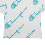 CHAMPION All Over Print Mens T-Shirt Grey M