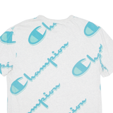 CHAMPION All Over Print Mens T-Shirt Grey M