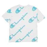 CHAMPION All Over Print Mens T-Shirt Grey M