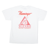 ONEITA Flamingo Wizard Hilton Laughlin Mens T-Shirt White USA L