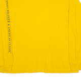 TOMMY HILFIGER American Classic Mens T-Shirt Yellow Long Sleeve USA XL