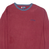 CHAPS RALPH LAUREN Waffle Knit Mens T-Shirt Maroon Long Sleeve 90s XL
