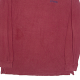 CHAPS RALPH LAUREN Waffle Knit Mens T-Shirt Maroon Long Sleeve 90s XL