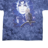 THE MOUNTAIN Owl Mens Tie Dye T-Shirt Blue 90s XL