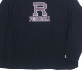 RUSSELL ATHLETIC Mens T-Shirt Black Long Sleeve 2XL