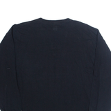 RUSSELL ATHLETIC Mens T-Shirt Black Long Sleeve 2XL