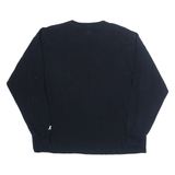 RUSSELL ATHLETIC Mens T-Shirt Black Long Sleeve 2XL