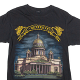 Ancient Building Print Mens T-Shirt Black S