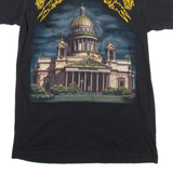 Ancient Building Print Mens T-Shirt Black S