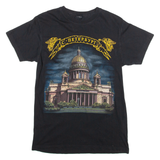 Ancient Building Print Mens T-Shirt Black S