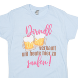 GILDAN Womens T-Shirt Blue XL