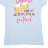 GILDAN Womens T-Shirt Blue XL