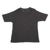 BASIC BY POMME Mens T-Shirt Grey Button Neck M